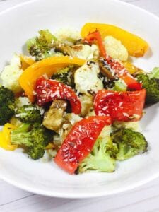 roasted vegetable on a white plate