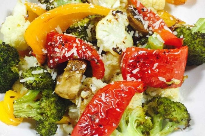 roasted vegetable on a white plate