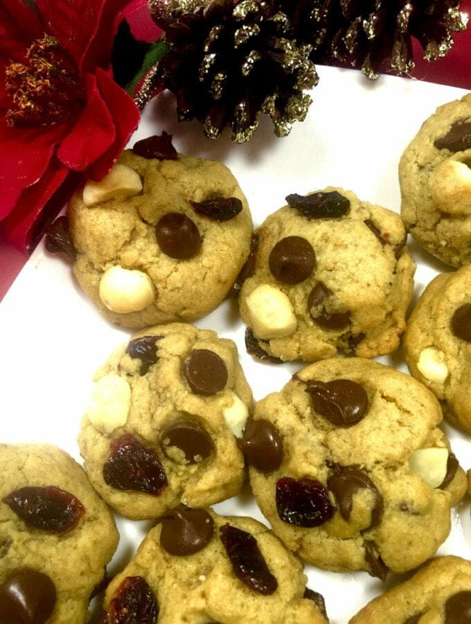 Chocolate Chip Macadamia Nut Cookies with Cranberries