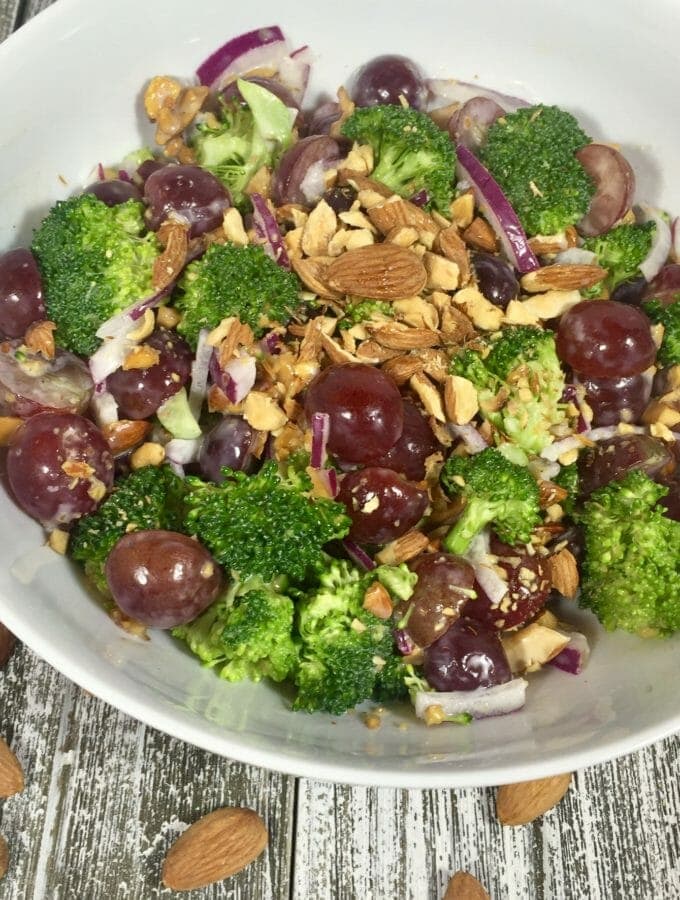Broccoli Grape Salad with Almonds