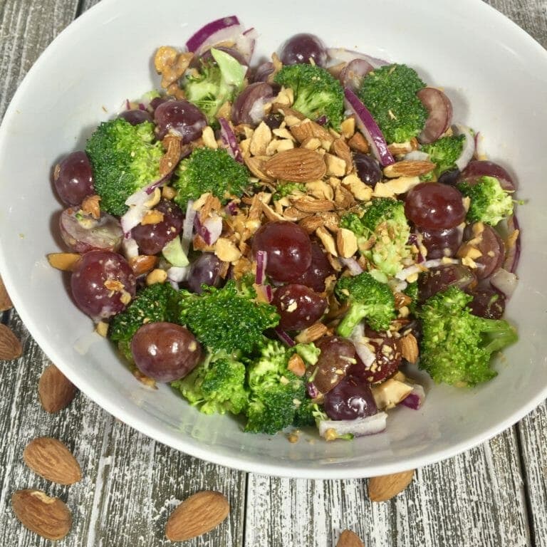 Broccoli Grape Salad With Almonds   6677A48B 5664 4BE8 B0E0 253F79404932 768x768 