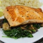 Arctic Char on a bed of spinach