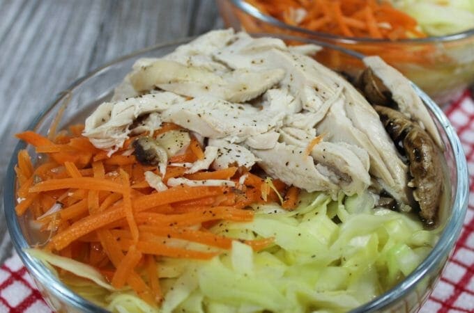 Chicken Udon Soup with Vegetables