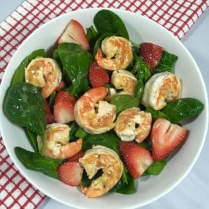 Spinach Salad with Shrimp and Strawberries