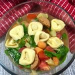 Tortillini Soup with Sausage and Spinach