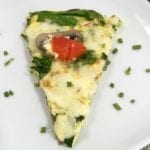 Slice of Spinach Mushroom Frittata