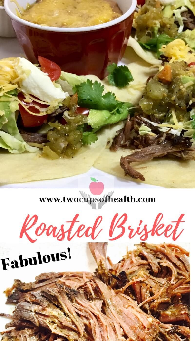 Pinterest pin for Roasted Brisket