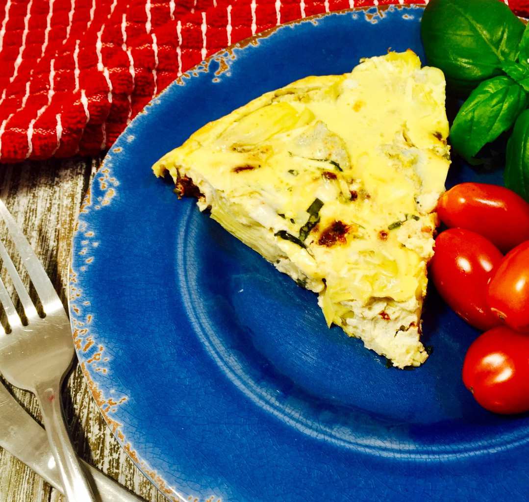 Artichoke and Sun Dried Tomato Frittata