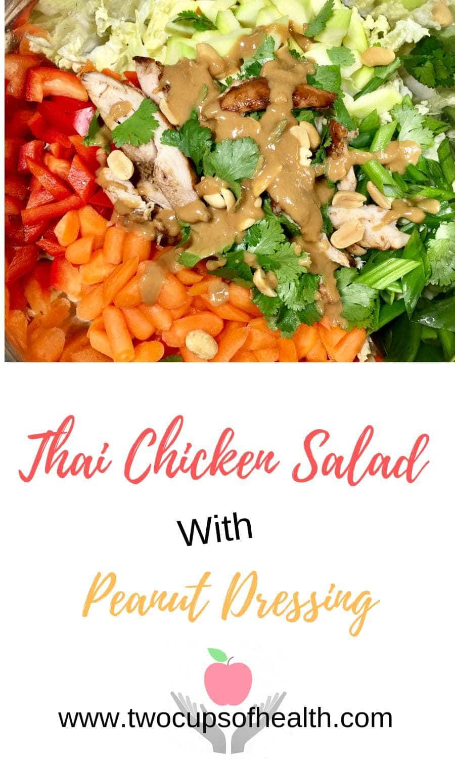 Thai Chicken Salad with peanut sauce and cilantro