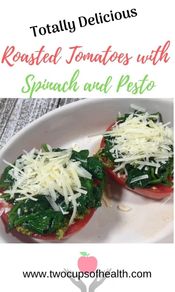 Roasted Tomatoes with Spinach and Pesto