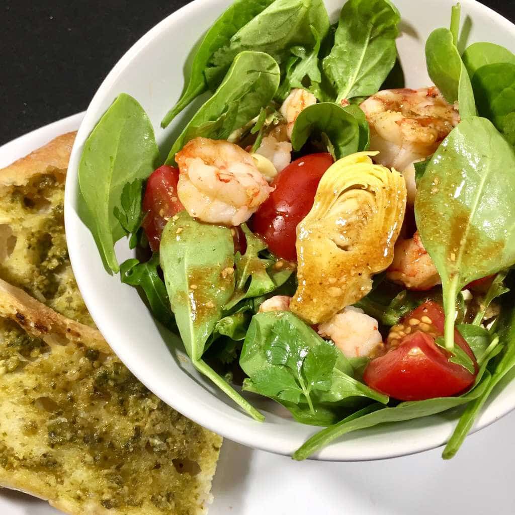 Delicious Shrimp Salad with Ginger Dressing