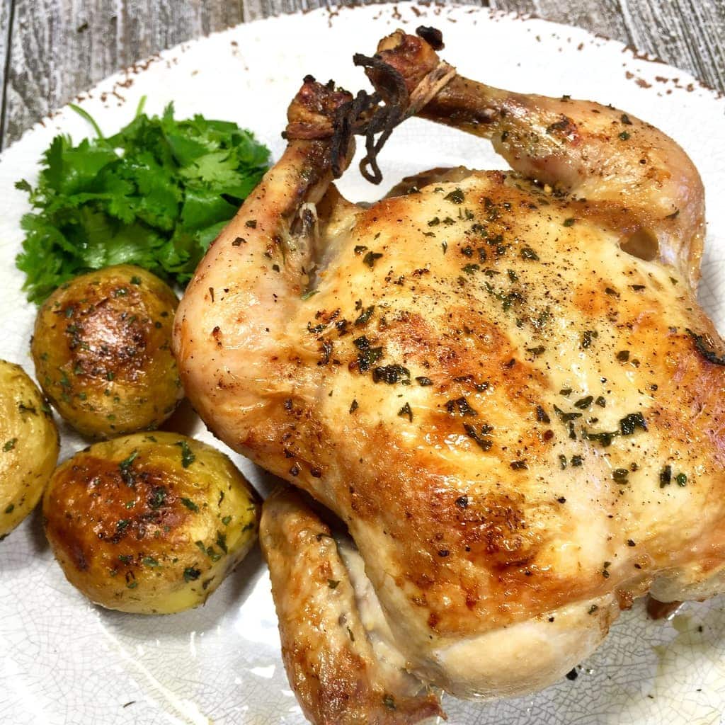 This Crispy Roasted Chicken uses a different cooking method to make