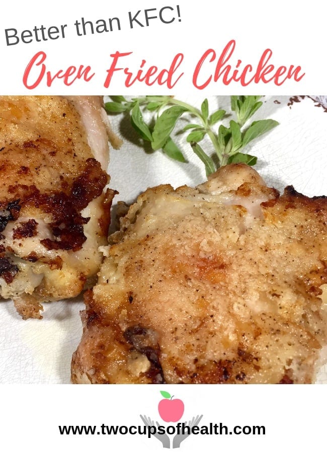 Pinterest pin for Oven Fried Chicken