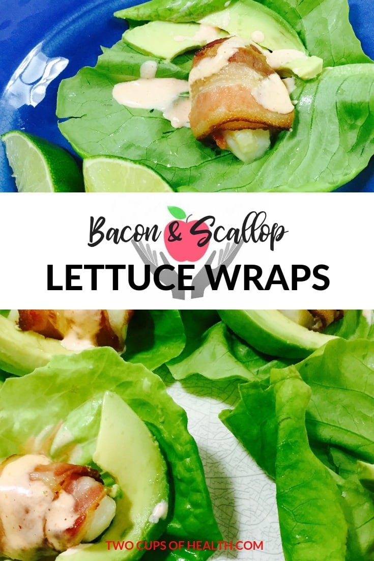 Bacon Wrapped Scallop Lettuce Wraps Pinterest Pin