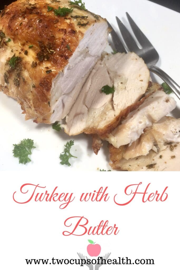 Roast Turkey with Herb Butter Pinterest Pin