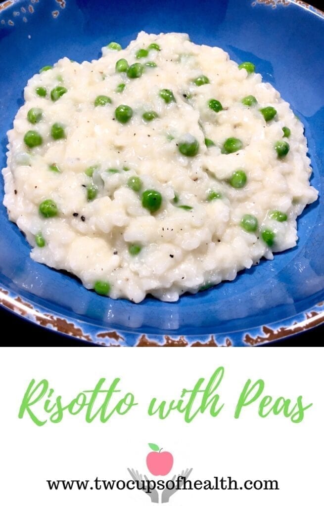 Risotto with Peas Pinterest Pin