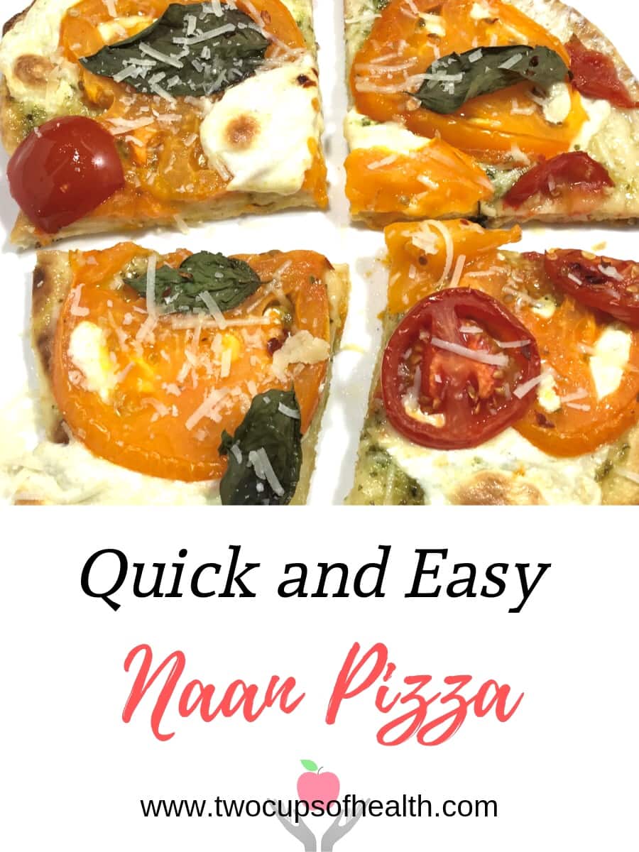 Quick and Easy Naan Pizza Pinterest pin