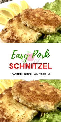 Pinterest Pin Easy Pork Schnitzel