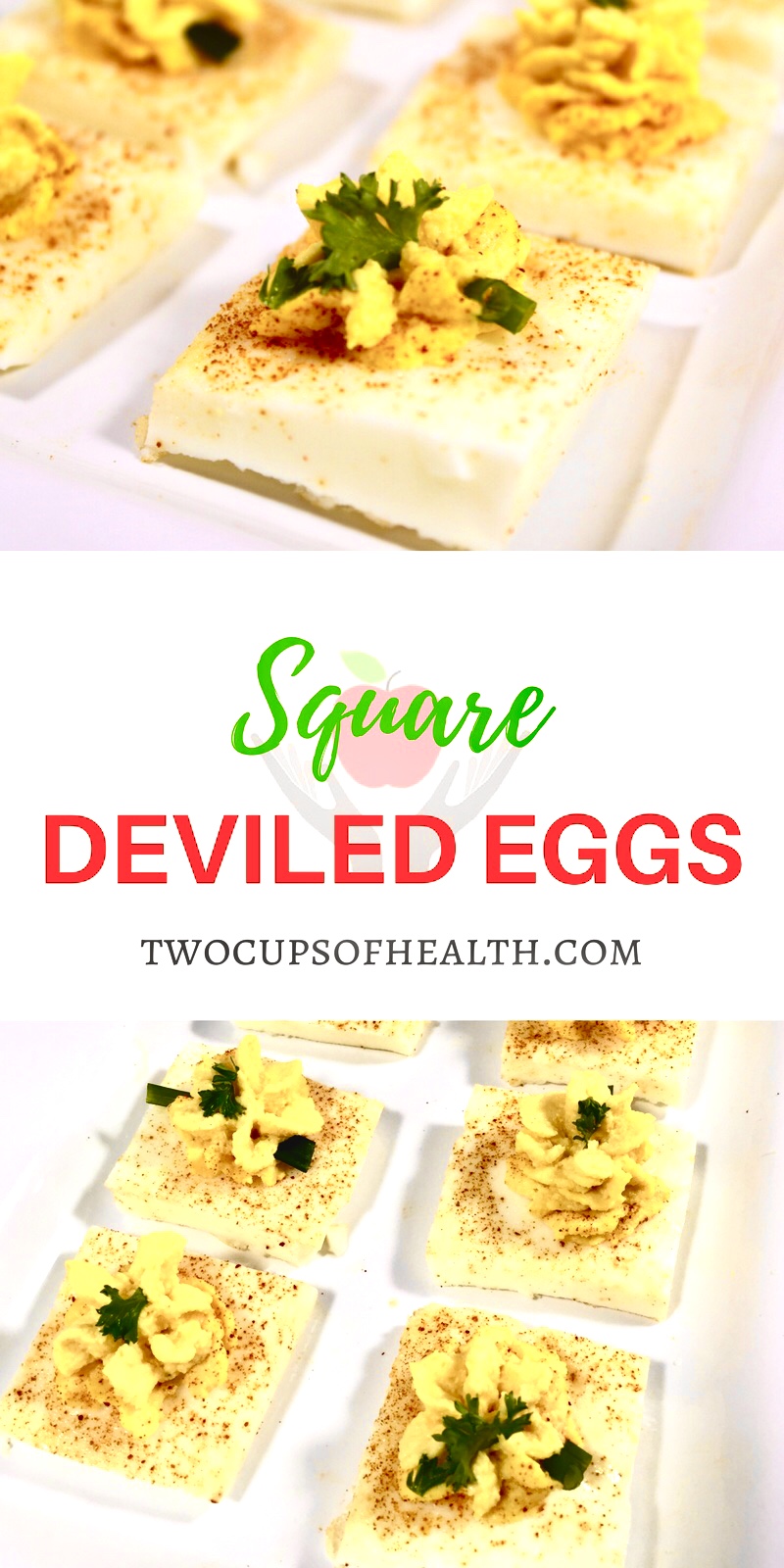 Square Deviled Eggs Pinterest Pin