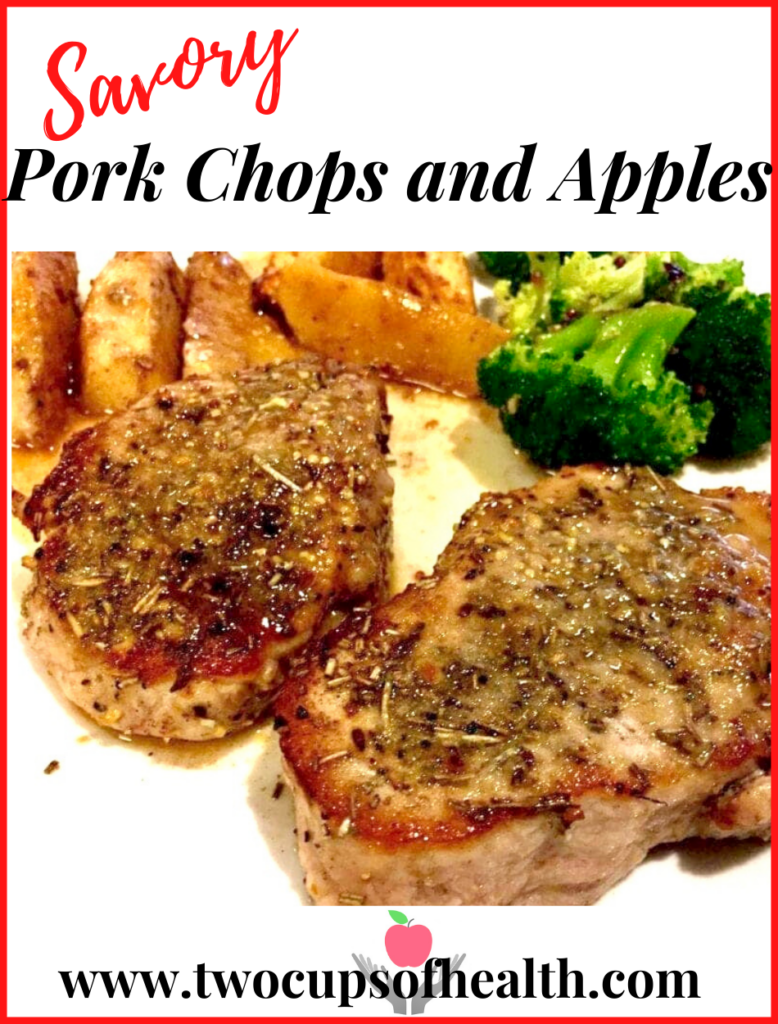 Savory Pork Chops and Apples Pinterest Pin