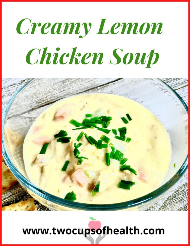 Creamy Lemon Chicken Soup Pinterest Pin