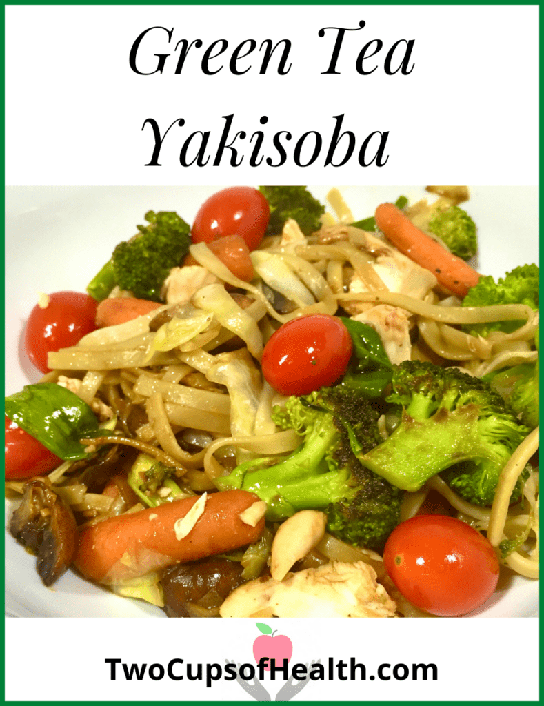 Green Tea Yakisoba with Chicken and Vegetables Pinterest