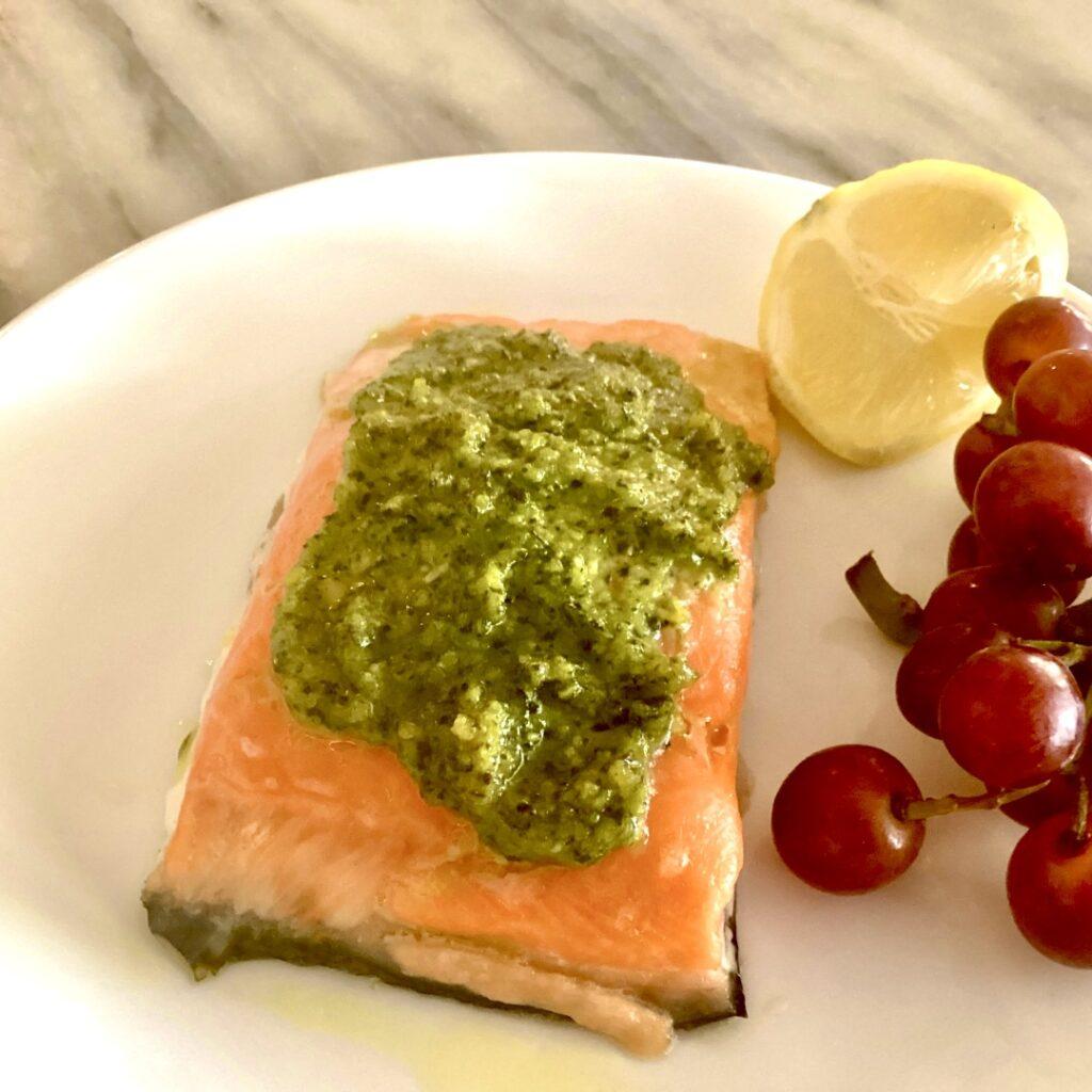 Easy Arctic Char with Pesto